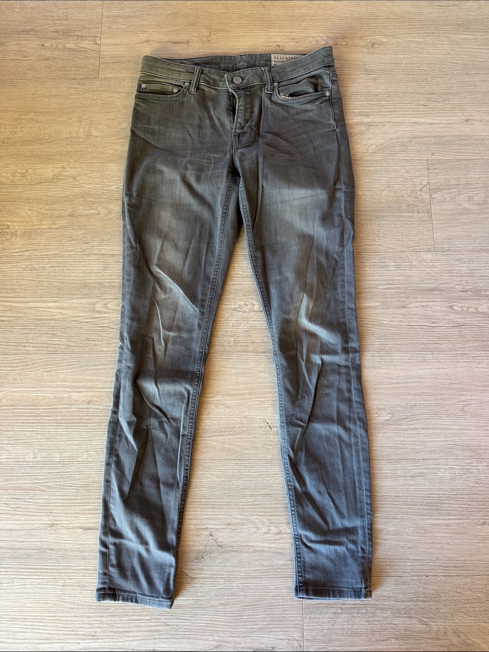 All Saints Skinny Jeans in Faded Gray